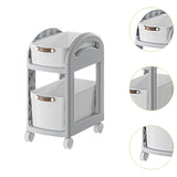 Maxbell Rolling Cart on Wheels Fruit Vegetable Basket for Laundry Living Room Office 2 Layer Gray