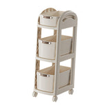 Maxbell Rolling Cart on Wheels Fruit Vegetable Basket for Laundry Living Room Office 3 Layer White