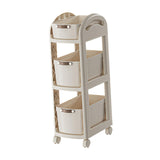 Maxbell Rolling Cart on Wheels Fruit Vegetable Basket for Laundry Living Room Office 3 Layer White