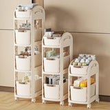 Maxbell Rolling Cart on Wheels Fruit Vegetable Basket for Laundry Living Room Office 3 Layer White