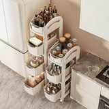 Maxbell Rolling Cart on Wheels Fruit Vegetable Basket for Laundry Living Room Office 3 Layer White