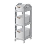 Maxbell Rolling Cart on Wheels Fruit Vegetable Basket for Laundry Living Room Office 3 Layer Gray