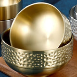 Maxbell Double-walled Metal Serving Bowl for Camping Snack Appetizer Kitchen Cooking Small