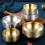 Maxbell Double-walled Metal Serving Bowl for Camping Snack Appetizer Kitchen Cooking Small