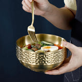 Maxbell Double-walled Metal Serving Bowl for Camping Snack Appetizer Kitchen Cooking Small