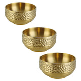 Maxbell Double-walled Metal Serving Bowl for Camping Snack Appetizer Kitchen Cooking Small