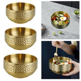 Maxbell Double-walled Metal Serving Bowl for Camping Snack Appetizer Kitchen Cooking Small