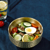 Maxbell Double-walled Metal Serving Bowl for Camping Snack Appetizer Kitchen Cooking Small