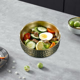 Maxbell Double-walled Metal Serving Bowl for Camping Snack Appetizer Kitchen Cooking Medium