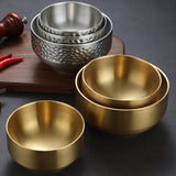 Maxbell Double-walled Metal Serving Bowl for Camping Snack Appetizer Kitchen Cooking Large