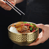 Maxbell Double-walled Metal Serving Bowl for Camping Snack Appetizer Kitchen Cooking Large