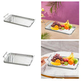 Maxbell Serving Tray with Handles Storage Acrylic Tray for Dining Room Home Banquets L