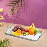 Maxbell Serving Tray with Handles Storage Acrylic Tray for Dining Room Home Banquets L