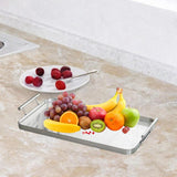 Maxbell Serving Tray with Handles Storage Acrylic Tray for Dining Room Home Banquets L
