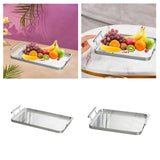 Maxbell Serving Tray with Handles Storage Acrylic Tray for Dining Room Home Banquets L