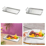 Maxbell Serving Tray with Handles Storage Acrylic Tray for Dining Room Home Banquets L
