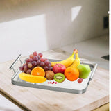 Maxbell Serving Tray with Handles Storage Acrylic Tray for Dining Room Home Banquets S