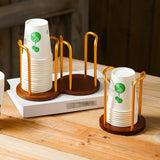 Maxbell Cup Holder Coffee Cup Dispenser for Coffee Milk Tea Shop Bathroom Restaurant Gold Single