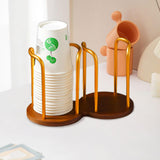 Maxbell Cup Holder Coffee Cup Dispenser for Coffee Milk Tea Shop Bathroom Restaurant Gold Double