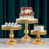 Maxbell 3 Pieces Cake Stand Round Metal Cupcake Holders for Party Graduation Wedding