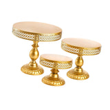 Maxbell 3 Pieces Cake Stand Round Metal Cupcake Holders for Party Graduation Wedding
