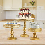 Maxbell 3 Pieces Cake Stand Round Metal Cupcake Holders for Party Graduation Wedding