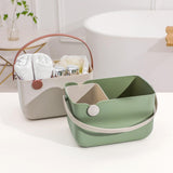 Maxbell Storage Tote Cosmetics Organizer Supplies Toilet Portable Shower Open Basket green