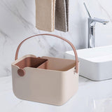 Maxbell Storage Tote Cosmetics Organizer Supplies Toilet Portable Shower Open Basket beige