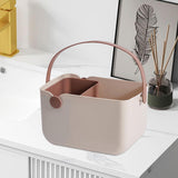 Maxbell Storage Tote Cosmetics Organizer Supplies Toilet Portable Shower Open Basket beige