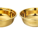 Maxbell Stainless Steel Kitchen Colander Bowl Set with Basin for Washing Fruit Pasta 20cm