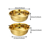 Maxbell Stainless Steel Kitchen Colander Bowl Set with Basin for Washing Fruit Pasta 24cm