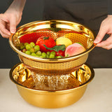 Maxbell Stainless Steel Kitchen Colander Bowl Set with Basin for Washing Fruit Pasta 26cm
