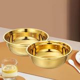 Maxbell Stainless Steel Kitchen Colander Bowl Set with Basin for Washing Fruit Pasta 28cm