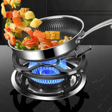 Maxbell Cast Iron Wok Support Ring Non Slip Burner Rings for Outdoor Camping Kitchen 25cm