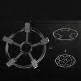 Maxbell Cast Iron Wok Support Ring Non Slip Burner Rings for Outdoor Camping Kitchen 24.8cm