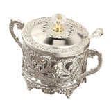 Maxbell Candy Jar Multifunctional Condiment Pot for Housewarming Gift Festive Dinner Silver
