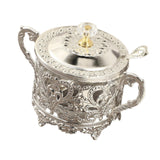 Maxbell Candy Jar Multifunctional Condiment Pot for Housewarming Gift Festive Dinner Silver