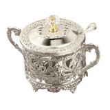 Maxbell Candy Jar Multifunctional Condiment Pot for Housewarming Gift Festive Dinner Silver