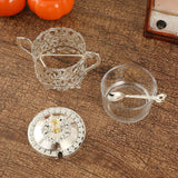 Maxbell Candy Jar Multifunctional Condiment Pot for Housewarming Gift Festive Dinner Silver