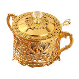 Maxbell Candy Jar Multifunctional Condiment Pot for Housewarming Gift Festive Dinner Gold