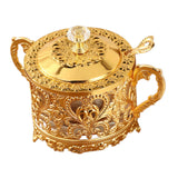 Maxbell Candy Jar Multifunctional Condiment Pot for Housewarming Gift Festive Dinner Gold