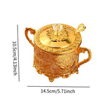 Maxbell Candy Jar Novelty Dispenser Chocolate Container for Kitchen Dinner Household Gold