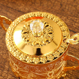 Maxbell Candy Jar Novelty Dispenser Chocolate Container for Kitchen Dinner Household Gold