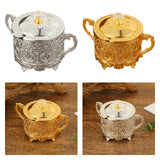 Maxbell Candy Jar with Spoon Dispenser Sugar Bowl for Kitchen Home Housewarming Gift Silver