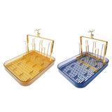 Maxbell Cup Drying Rack Water Cup Drain Plate Mug Organizer for Cafe Dining Room Bar Amber