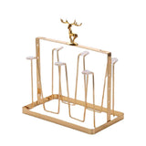 Maxbell Cup Drying Rack Water Cup Drain Plate Mug Organizer for Cafe Dining Room Bar Amber