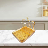 Maxbell Cup Drying Rack Water Cup Drain Plate Mug Organizer for Cafe Dining Room Bar Amber