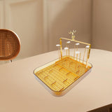 Maxbell Cup Drying Rack Water Cup Drain Plate Mug Organizer for Cafe Dining Room Bar Amber