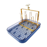 Maxbell Cup Drying Rack Water Cup Drain Plate Mug Organizer for Cafe Dining Room Bar Smoky grey