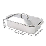 Maxbell Stainless Steel Serving Tray Steamer Tray for Party Home Use Buffet Catering Extra Small